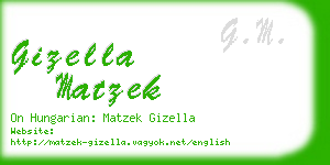 gizella matzek business card